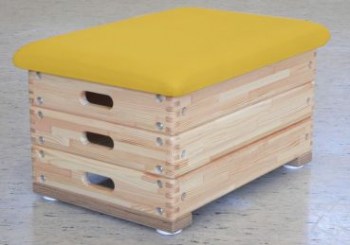 Roweco Sprungkasten kiefer 3-teilig gelb KL ITOBA-Sport.Shop